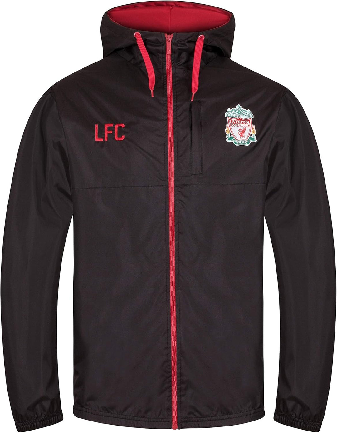 Liverpool FC - Herren Wind- und Regenjacke - Offizielles Merchandise XL Schwarz, XL Schwarz
