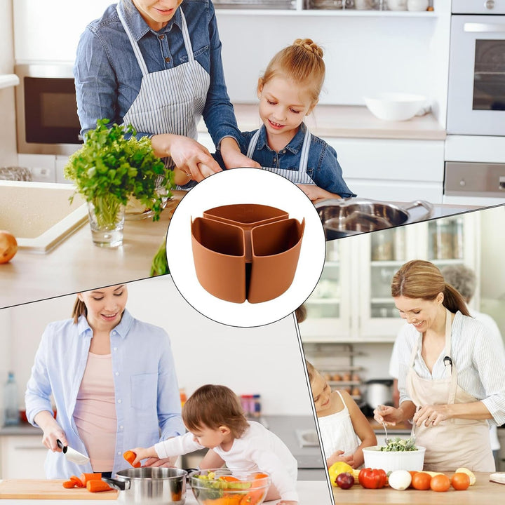 Silikon -Eintopf -Pot -Liner, Slow Cooker -Trenner Silikoneinsätze - Geteilter Eintopf Pot Insert -