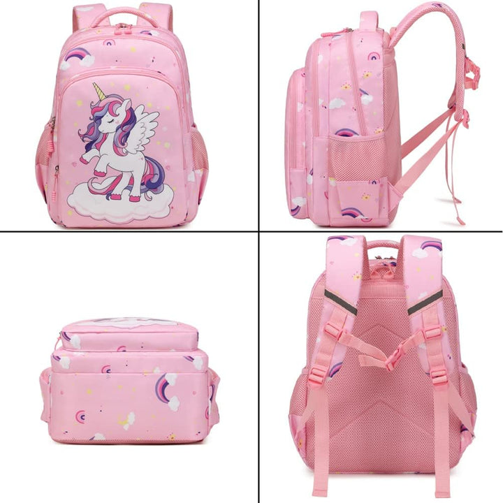 Kinderucksack Einhorn für Mädchen Schulrucksack Rucksack Kinder Schultasche 3 in 1 Schultaschen Sets