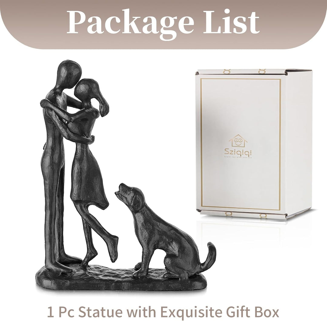 Sziqiqi Eisen Jahrestag Geschenke für Sie - Paar Liebe Skulptur Eisen Jahrestag Geschenk für Paar Fr
