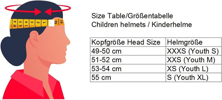 Protectwear SA03-RT-XS Kinder Motorradhelm, Integralhelm, Grösse XS (Youth L), Rot/Silber XS (Youth