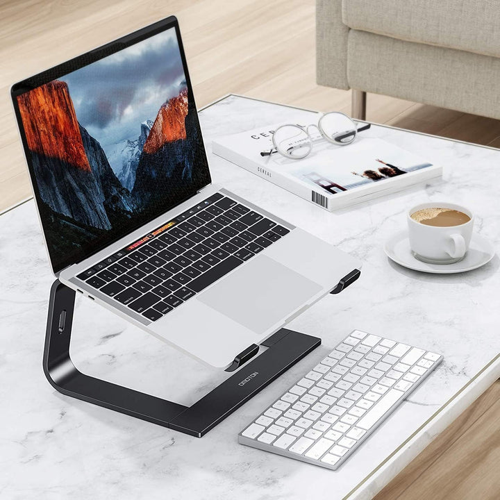 OMOTON Aluminium Laptop Ständer, Notebook Ständer mit Belüftung, Universal PC Riser Ergonomisch Lapt