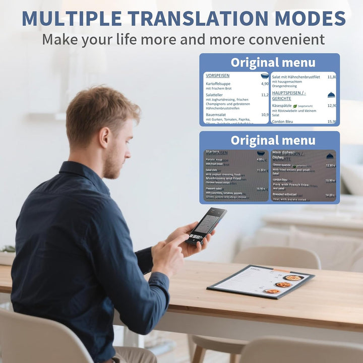 Sprachübersetzer Gerät,Übersetzungsgerät mit Sprachausgabe Translator,150 Sprachen AI Online Offline