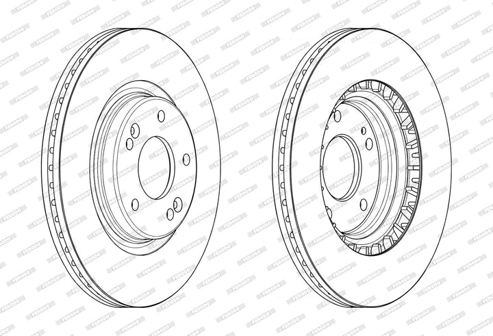 Bremsscheiben Komplett FERODO DDF2680C vorne, belüftet, 2 Stück