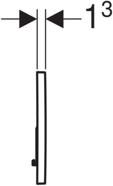 Geberit 115.882.KH.1 Sigma 20 Betätigungsplatte, mattchrom/Hochglanz-verchromt Glanzverchromt, Glanz