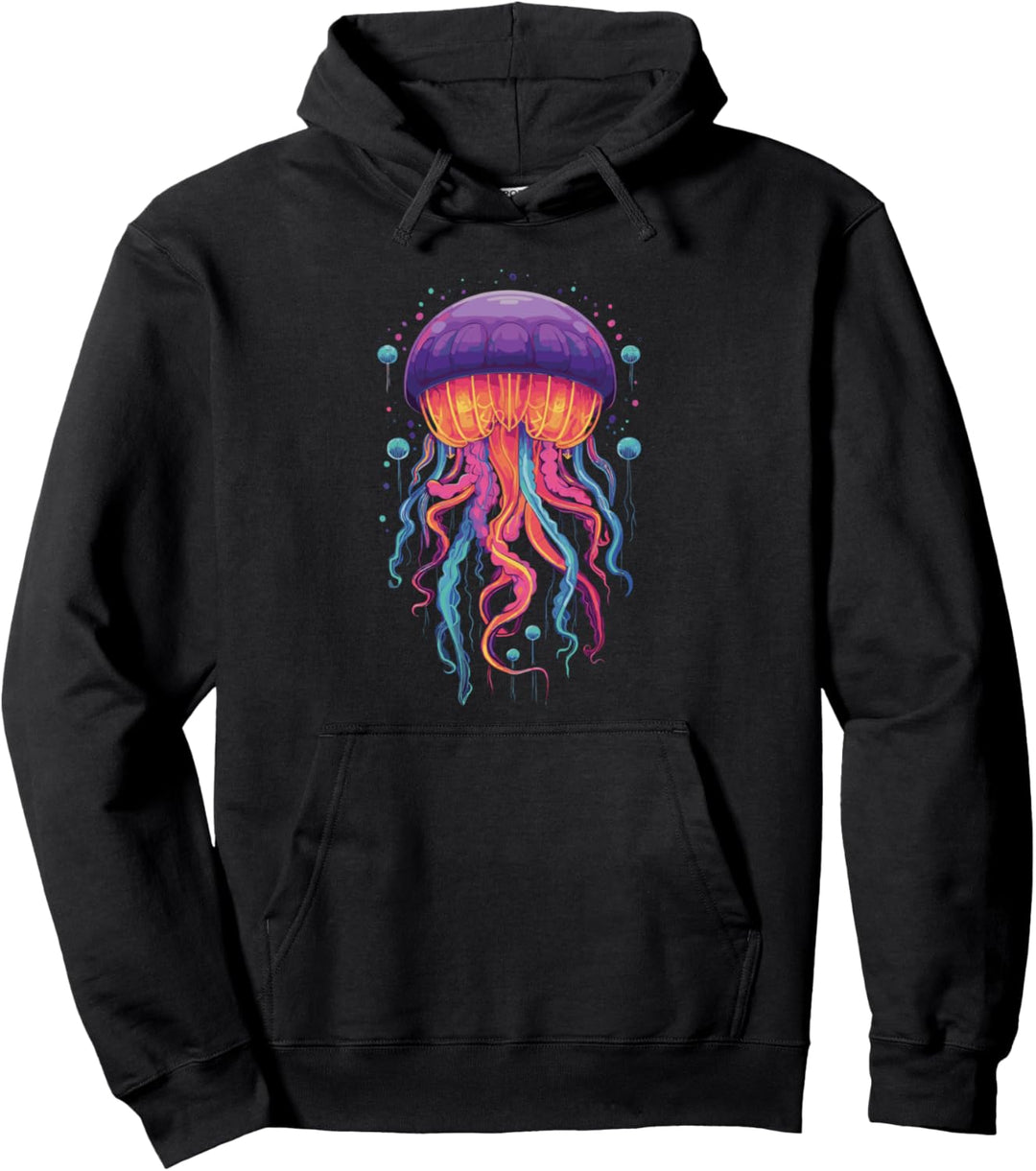 Qualle Bunt Taucher Ästhetisch Gerätetauchen Pullover Hoodie