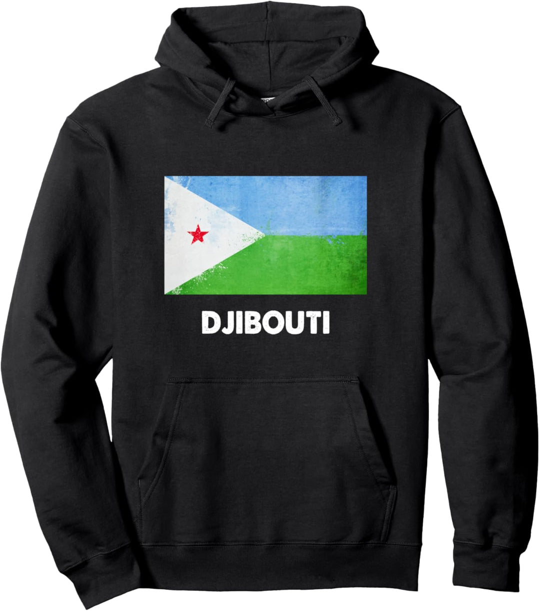 Dschibuti Dschibuti-Flagge Pullover Hoodie
