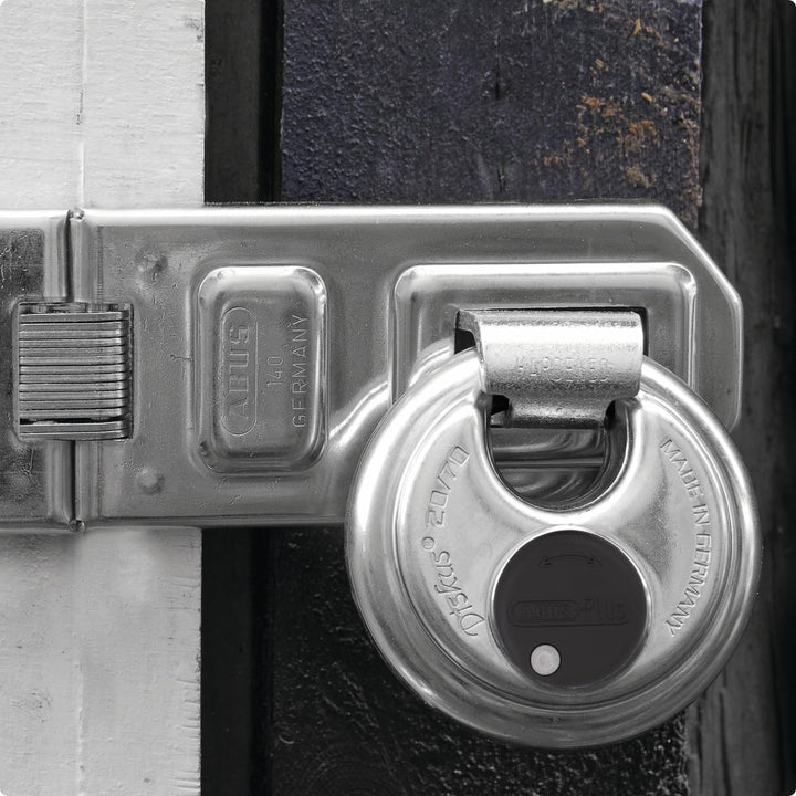 ABUS Diskus Vorhängeschloss 20/70 - wetterfest für den Garten - mit Diskus-Schweisstechnologie für b