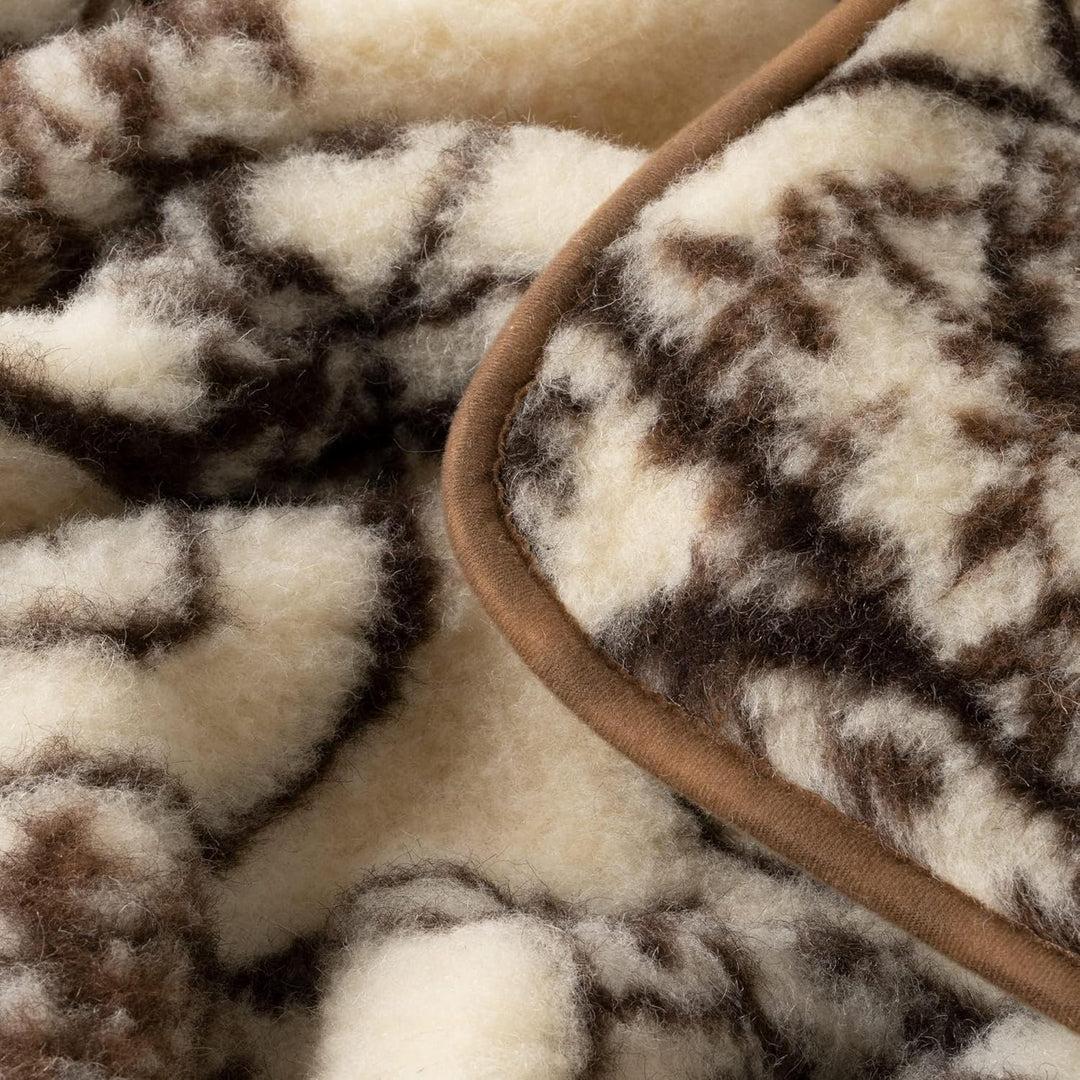 Merino Wolldecke Schurwolle 140x200 cm - Kuscheldecke aus 100% Merino Schafwolle - Gross und Flausch