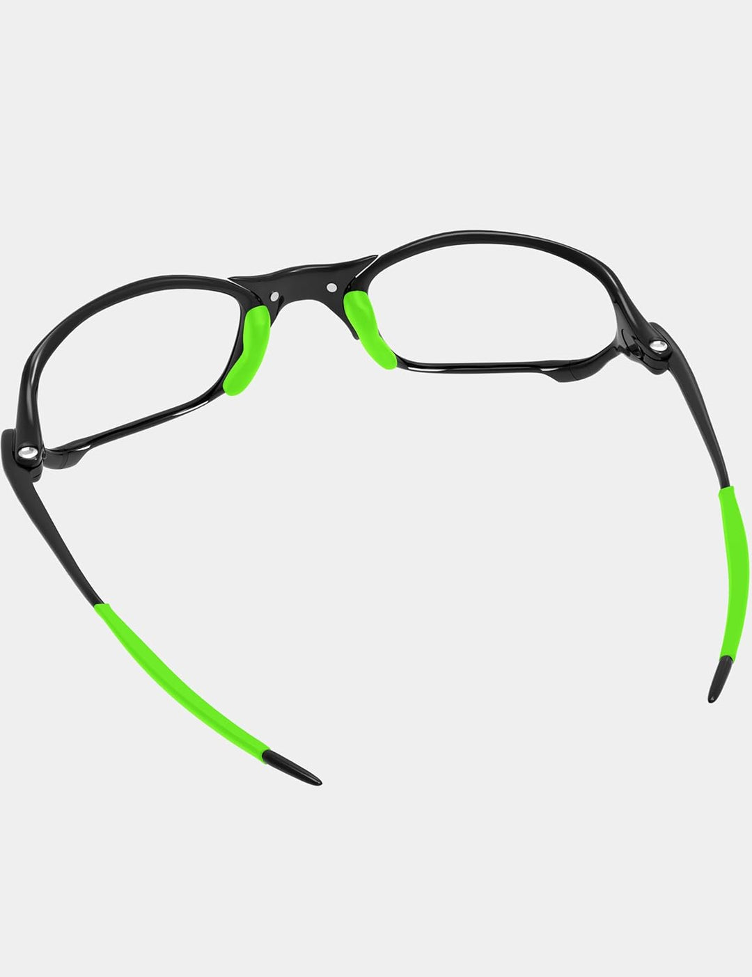 PapaViva Ersatzlinsen & Gummi-Kits für for Oakley Jawbone Vented Grün, Grün