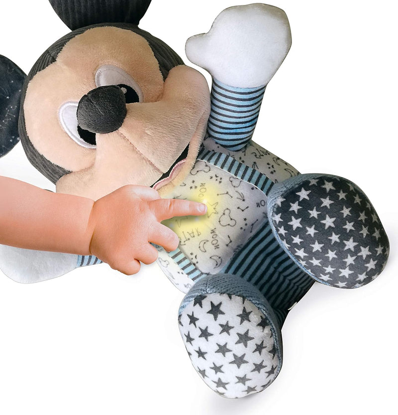 Clementoni 17394 Mickey Disney Baby Goodnight Plüsch, Lernspielzeug für Kleinkinder, weiss, One Size