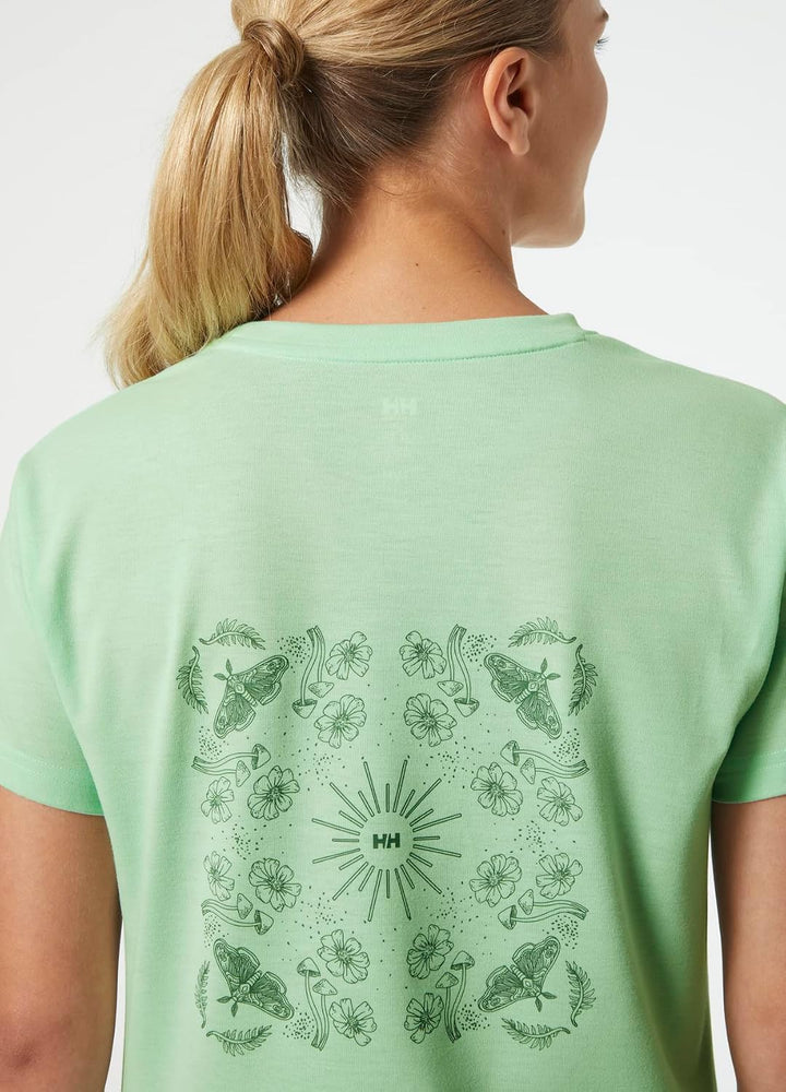 Helly Hansen Damen W Skog Recycled Graphic Tee Shirt S Mint, S Mint