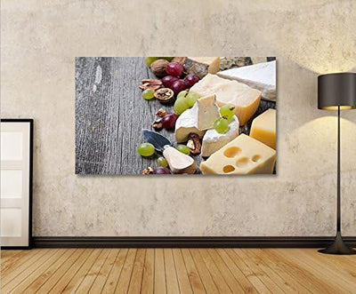 islandburner Bild Bilder auf Leinwand Käse V2 Küchenbild Küche 1K XXL Poster Leinwandbild Wandbild D