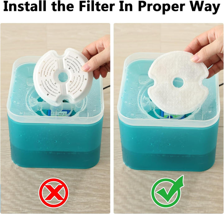 Ersatzfilter für Trinkbrunnen für Katzen und Hunde, PewinGo Das Original Ersatzfilter mit Harz und A