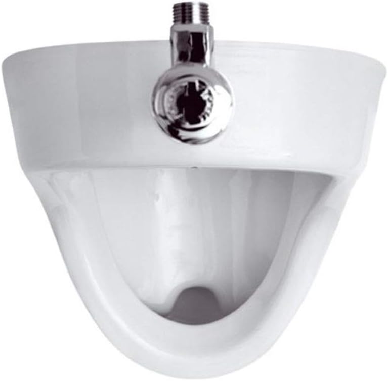 VBChome Set Urinal Zulauf Oben Weiss Modern Hochwertig Keramik Pinkelbecken senkrecht Pissoir + Spül
