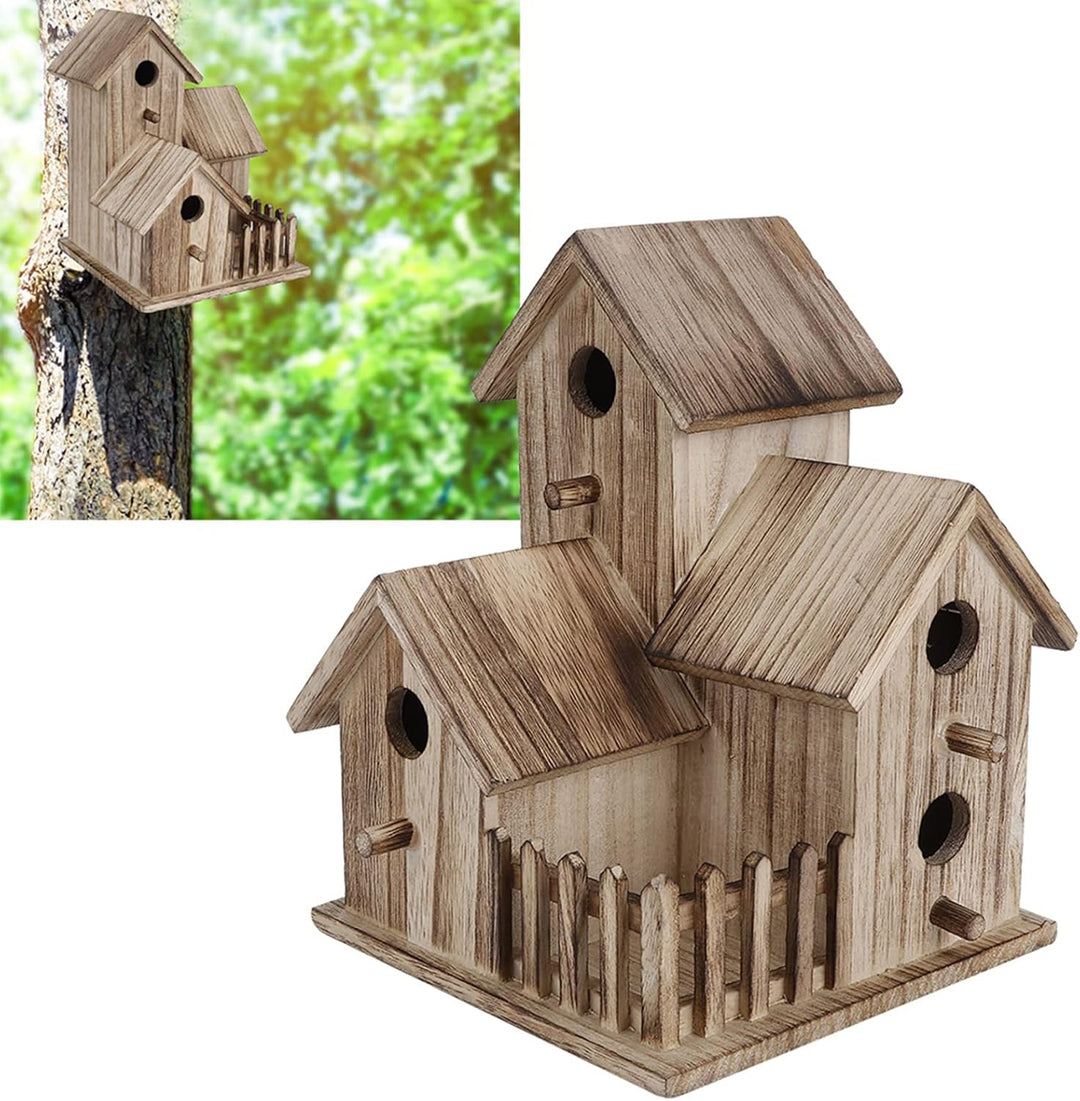 Vogelhaus aus Holz, Nistkasten zum Aufhängen Vogelnistkasten Vogelfutterhaus Kleines Meisen Nistkast