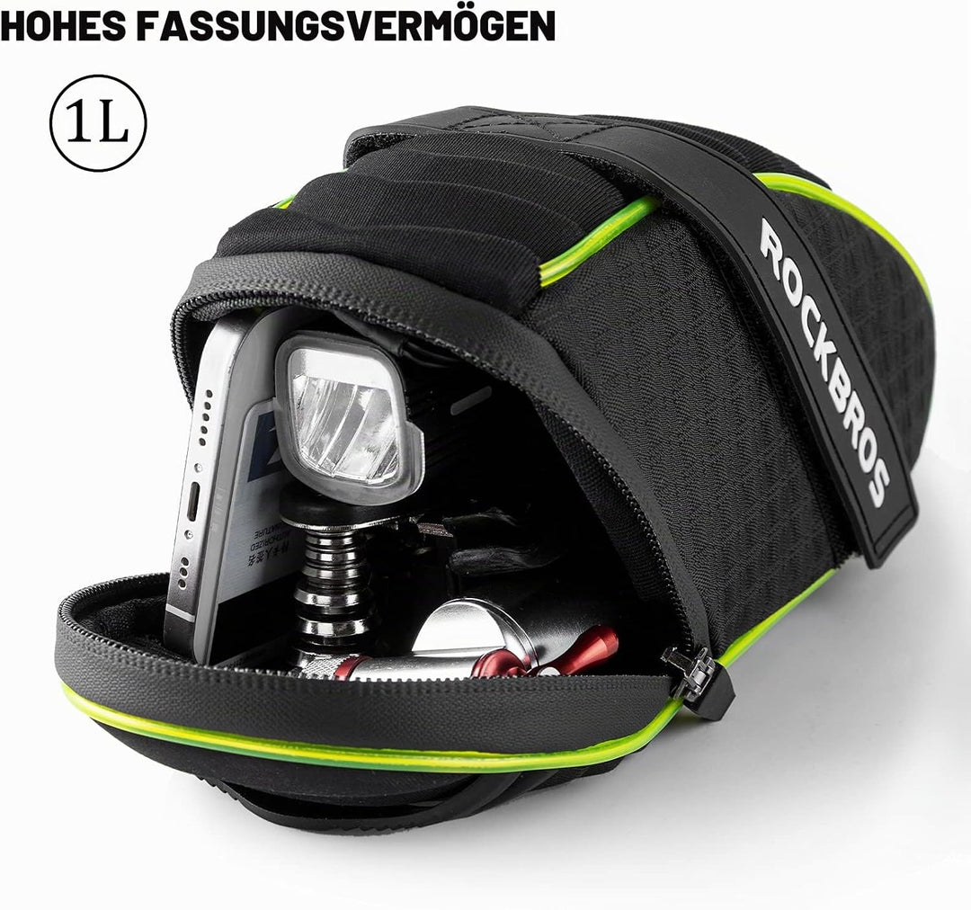 ROCKBROS Fahrrad Satteltaschen Fahrradsitz Taschen Werkzeugtasche Fahrradtasche Wasserabweisend beim
