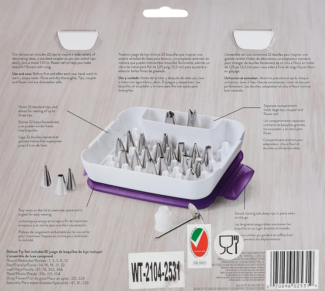 Wilton Verzierungstüllen-Set, 22-Teilig Piping Tip Set, 22 Piece, Piping Tip Set, 22 Piece