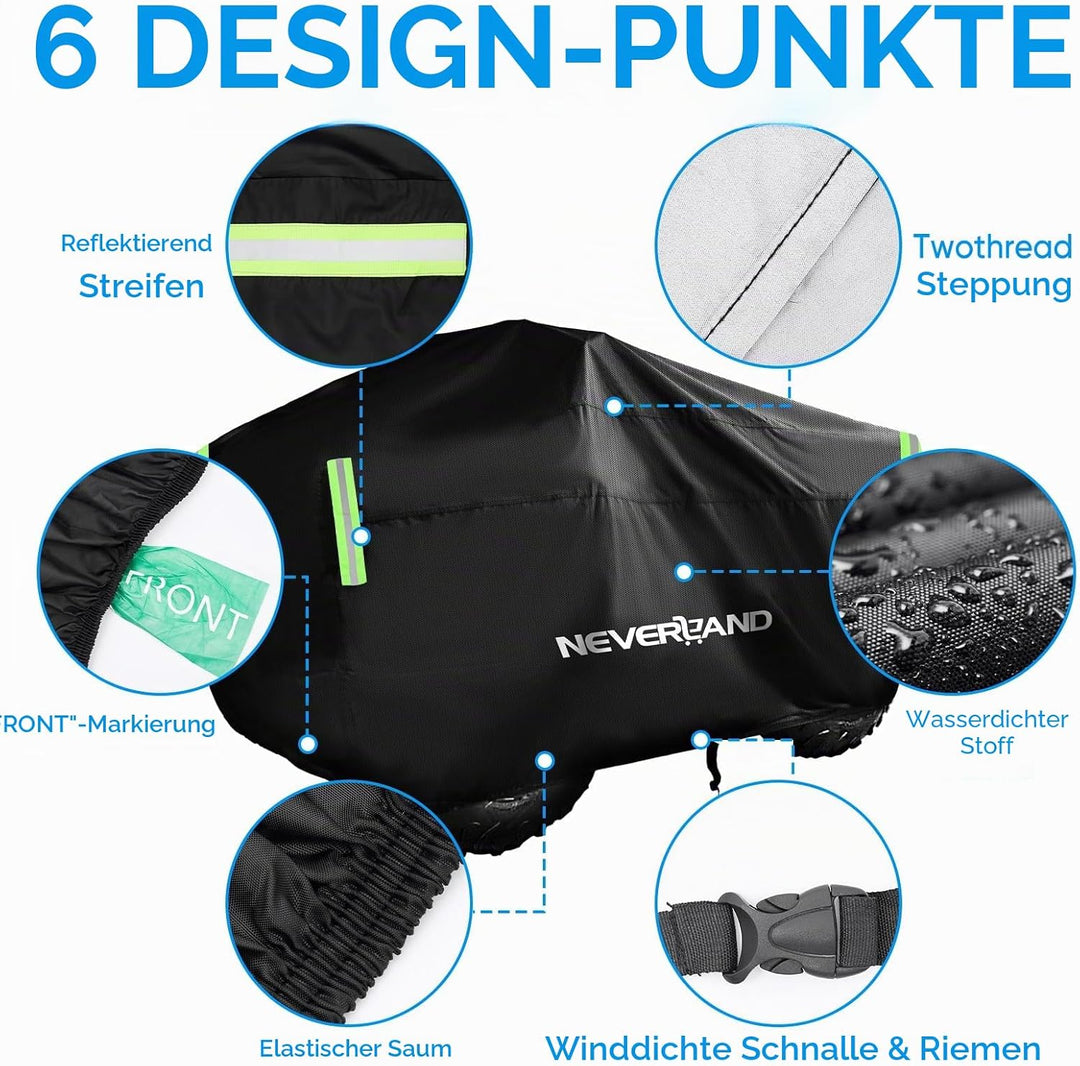 Abdeckplane Quad NEVERLAND ATV Quad Abdeckung Fahrzeug Abdeckung ATV Schutz Cover 210D Oxford Stoff