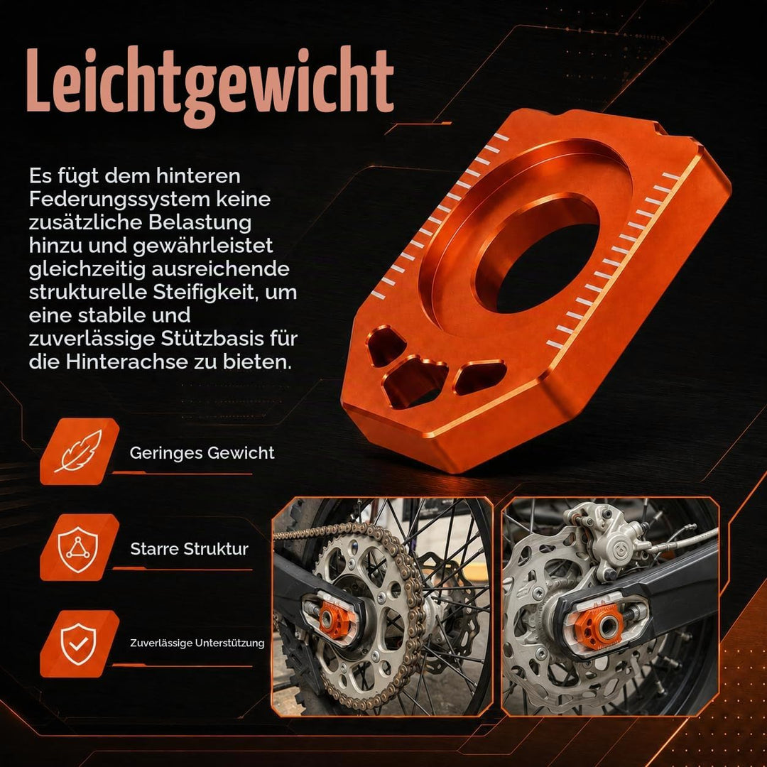 Motorrad-Hinterachsblock,Motorrad CNC Aluminium Hinterachsblock Kettenversteller für 85SX 125-450 SX