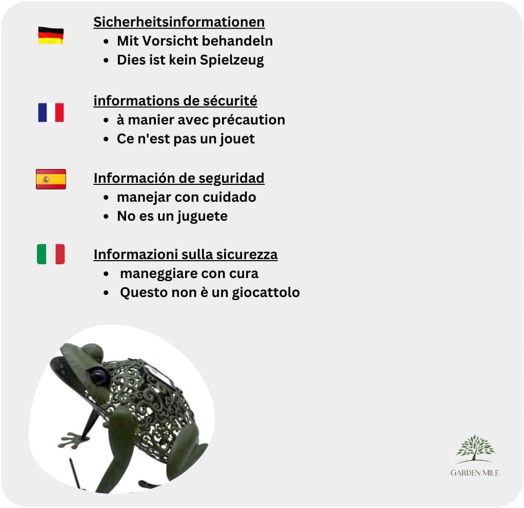 Smart Solar 1050113 Dekofigur Frosch aus Metall