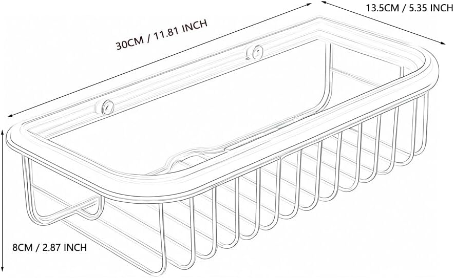 Dusch-Caddie aus Messing Badezimmer Dusche Caddy Badezimmer Dusche Lagerregal Regal Organizer Korb W