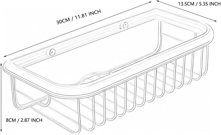 Dusch-Caddie aus Messing Badezimmer Dusche Caddy Badezimmer Dusche Lagerregal Regal Organizer Korb W