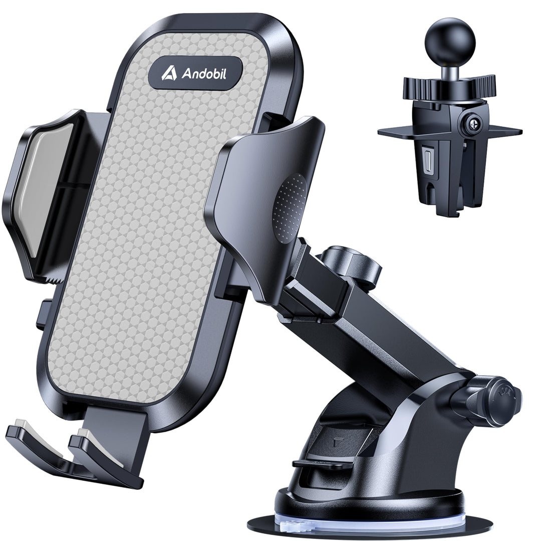 andobil Handyhalterung Auto [2026 Neueste Saugnapf] 3 in 1 Saugnapf & Lüftung Halter Universale KFZ