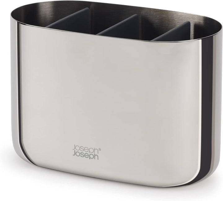 Joseph Joseph EasyStore - Luxus Edelstahl Zahnbürstenhalter Caddy Badezimmer Lagerung, gross- Stahl