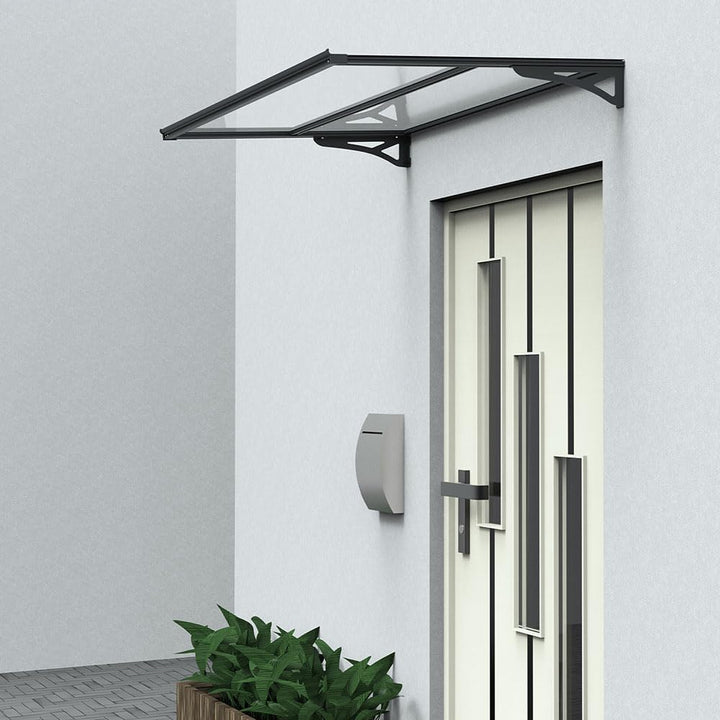 SCHARTEC Aluminium-Vordach W1200/W1400 als Haustürvordach 120 oder 140 cm | schützt auch bei extreme