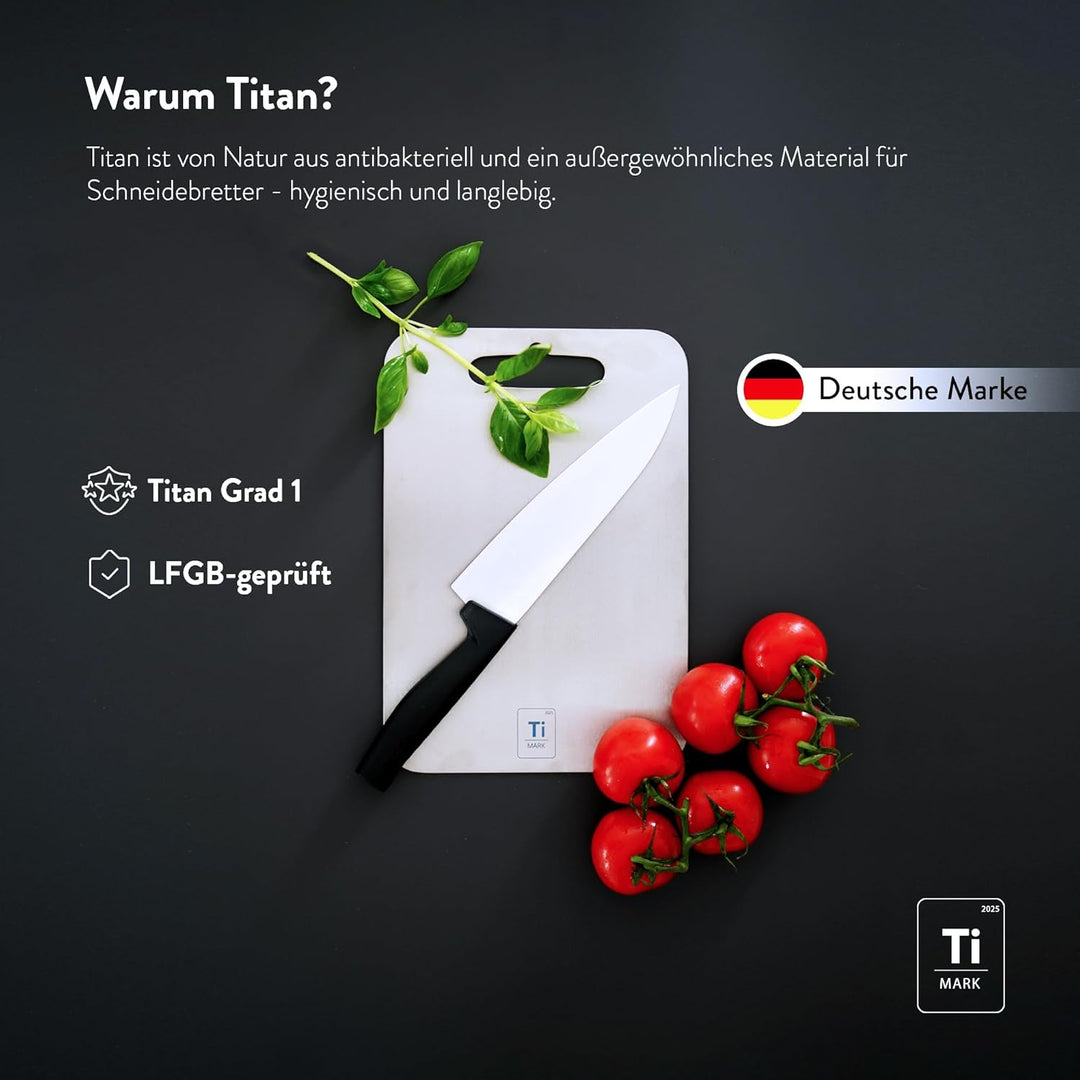 TiMark Titan Schneidebrett - Antibakterielles und 100% hygienisches Material inkl. Geschenkverpackun