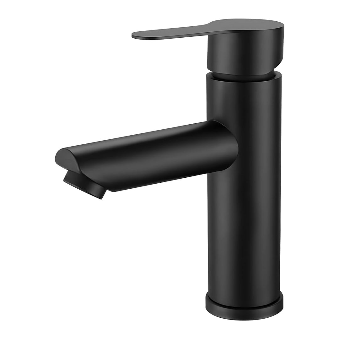 Waschbeckenamaturen Bad Schwarz, Warm und Kaltwasserhahn, Einhebelmischer Waschbecken, Wasserhahn Ba