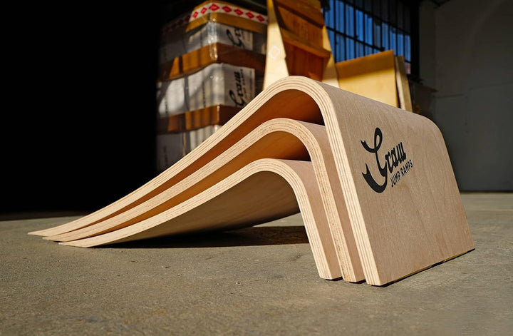 Graw Jump Ramps J20 Auffahrrampe Höhe 20 cm - für Skateboard, Scooter, Roller, Skates, RC und andere