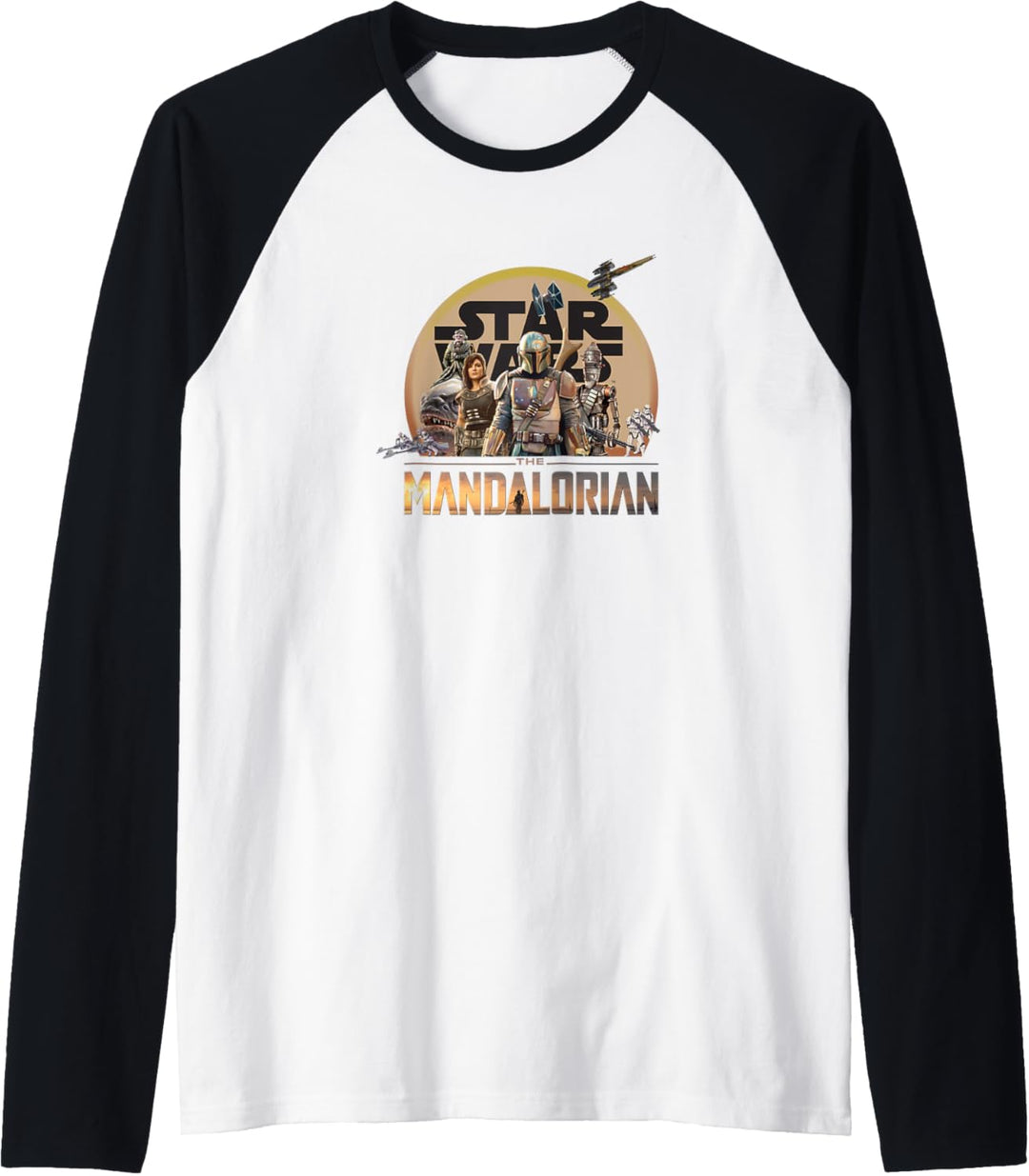 Star Wars The Mandalorian Character Collage Raglan