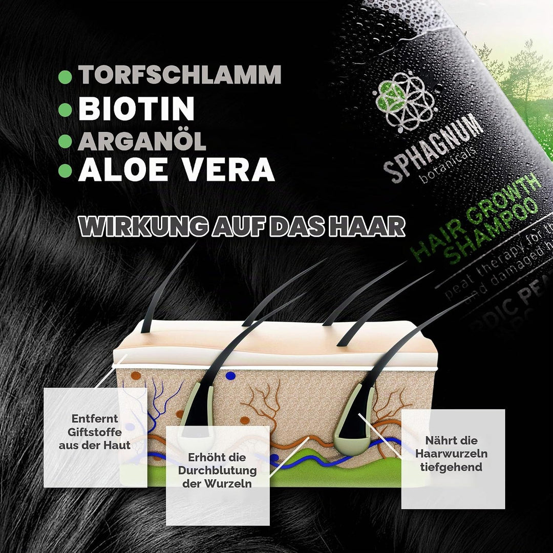 Haarwachstum Shampoo für Männer mit Biotin und Argan Öl – 100% frei von Silikon, Sulfaten, Parabenen