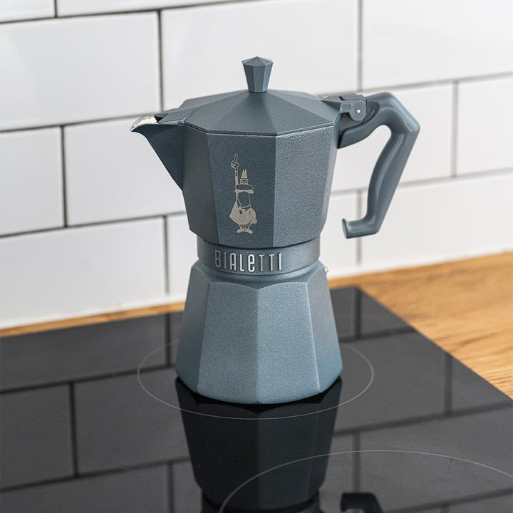 Bialetti Moka Exclusive Octagonal Induction – Espressokocher aus Aluminium und Stahl, Farben Silver
