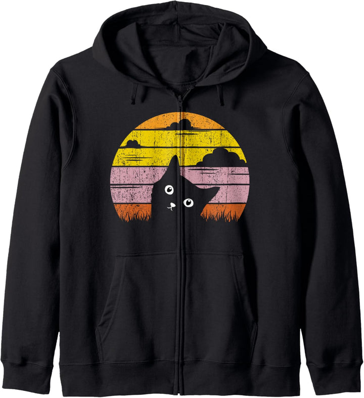 Katze Damen Katzenmama Katzenbaby Miau Katzen Motiv Geschenk Kapuzenjacke