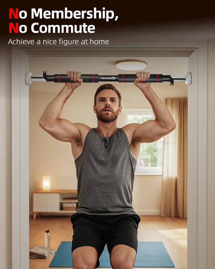 Abahub Klimmzugstange Türrahmen mit Sicherheitsverschluss Home Pull Up Bar ohne Bohren Türstange für