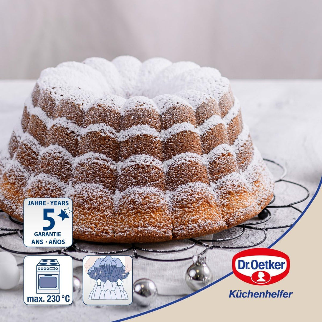 Dr. Oetker Guglhupf Floral ⌀ 24,5 cm – Gugelhupfform aus der Serie Back-Kunst – Backform mit Antihaf