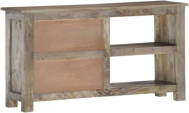 vidaXL Mangoholz Massiv TV Schrank mit 2 Regalen 3 Schubladen Lowboard Fernsehtisch Fernsehschrank T