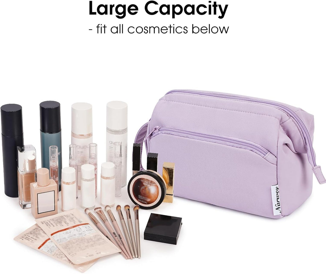 Narwey Klein Kulturtasche Damen Kulturbeutel Kosmetiktasche Schminktasche Reise Make-up-Tasche mit G