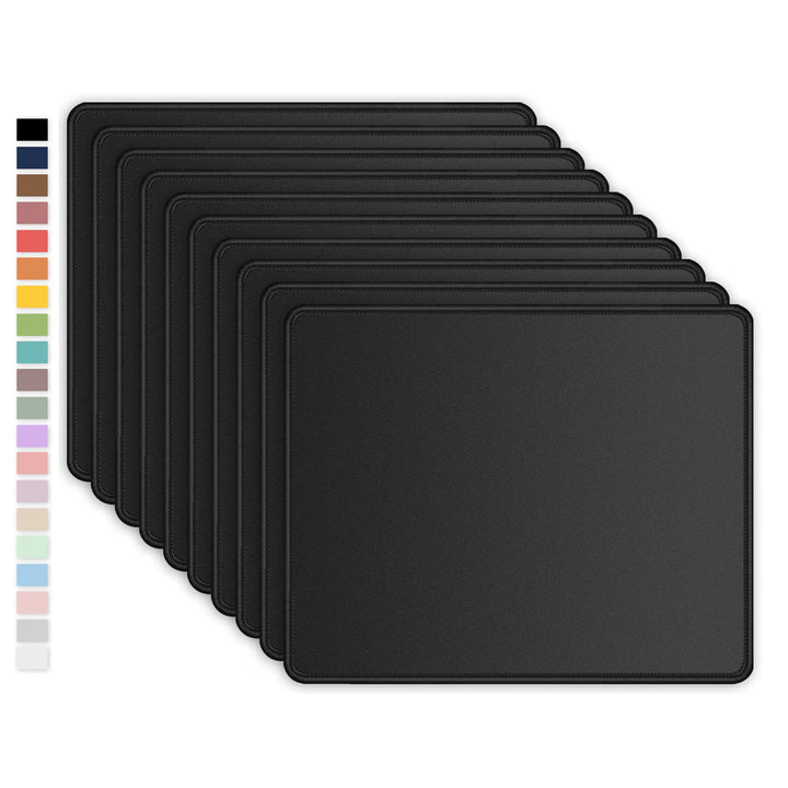 ITNRSIIET [10 Pack] Mouse Pad with Stitched Edge Premium-Textured Square Mouse Mat Washable Mousepad