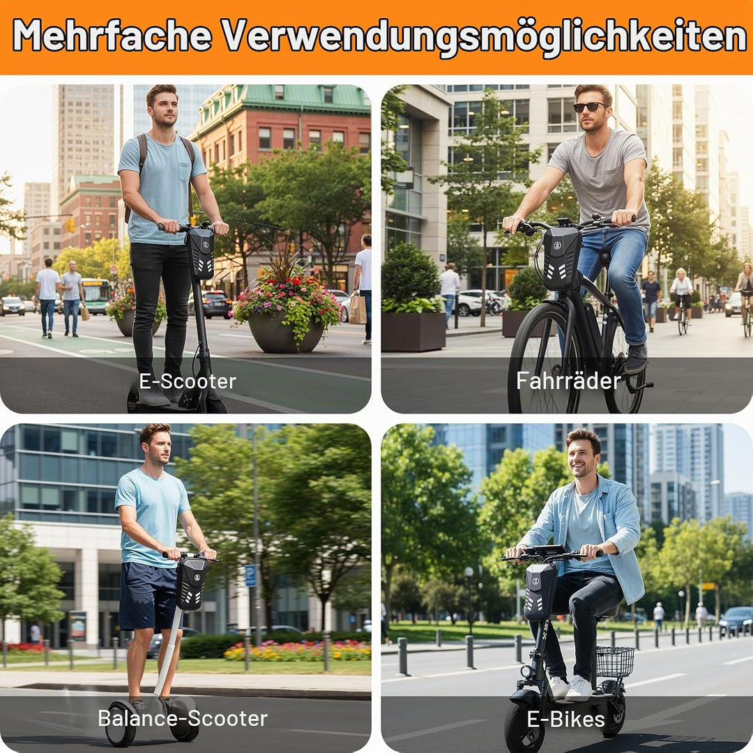 TLGREEN E Scooter Tasche, 3L/4L Grosse Kapazität Roller Tasche, Lenkertasche für Elektroroller wasse