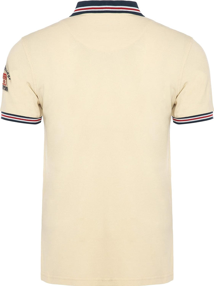 Carisma Casual Herren Poloshirt Kurzarm T-Shirt Regular Fit mit Hochwertigen Stickerei 4634 M Beige,