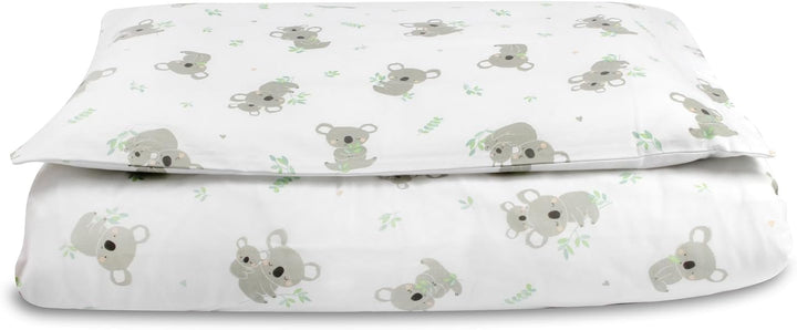 schlummersack Kinder Bettwäsche Set 100x135 Koala aus 100% Baumwolle, Wendbar, mit Reissverschluss,