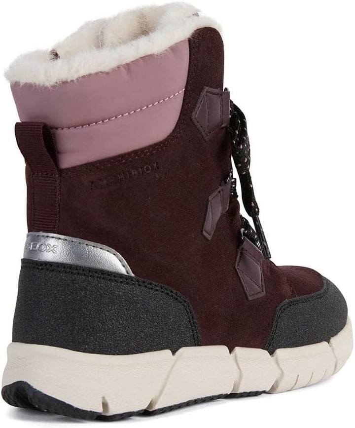 Geox Mädchen J Flexyper Girl B Ab Stiefeletten 31 EU Dk Burgundy, 31 EU Dk Burgundy