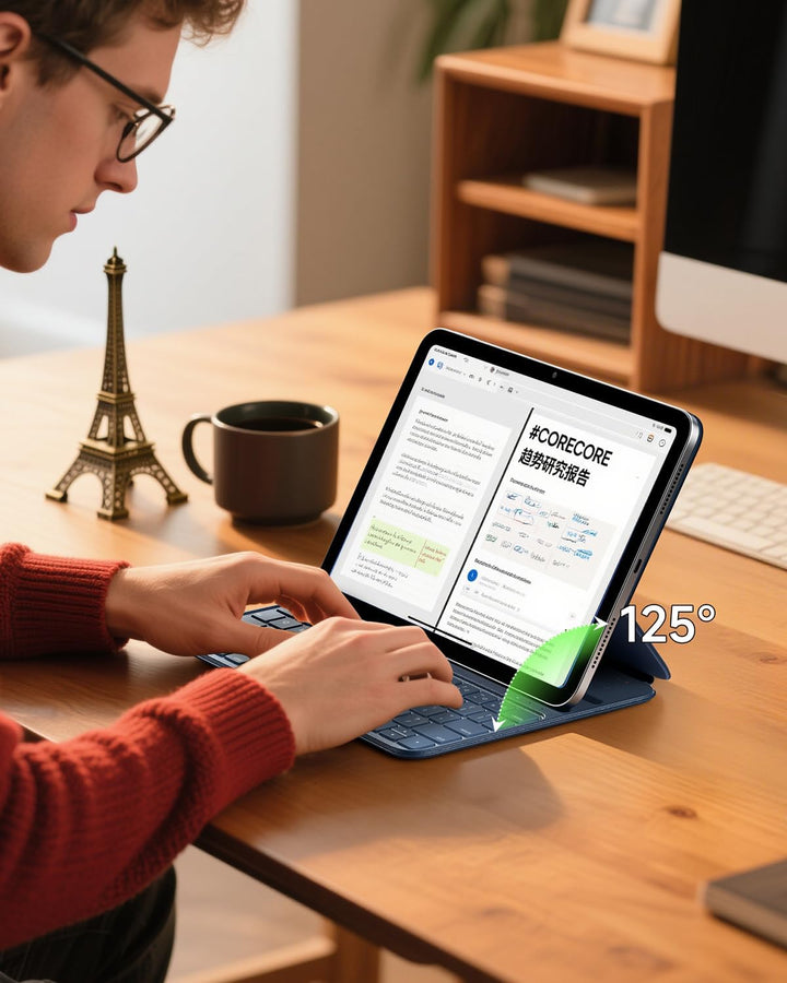 HOU Tastatur Hülle für iPad Air 6 11 Zoll, iPad Pro 11 Hülle mit Tastatur (4./3./2./1st),Kompatibel