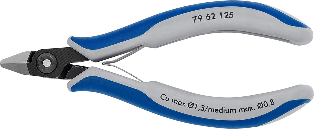 Knipex Präzisions-Elektronik-Seitenschneider brüniert, mit Mehrkomponenten-Hüllen 125 mm 79 62 125
