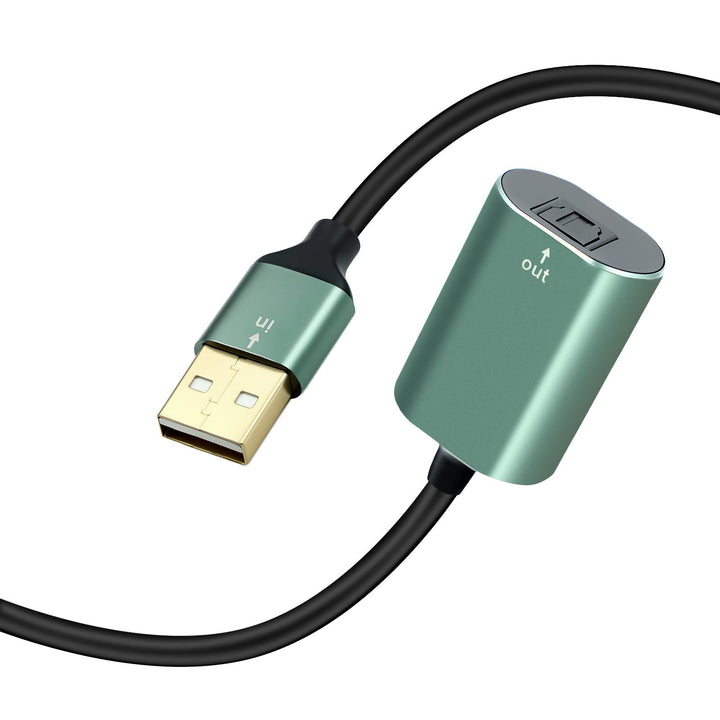 Duttek USB A zu Toslink Optik Stereo Konverterkabel 0.2 m, unidirektional USB A Stecker auf SPDIF Bu