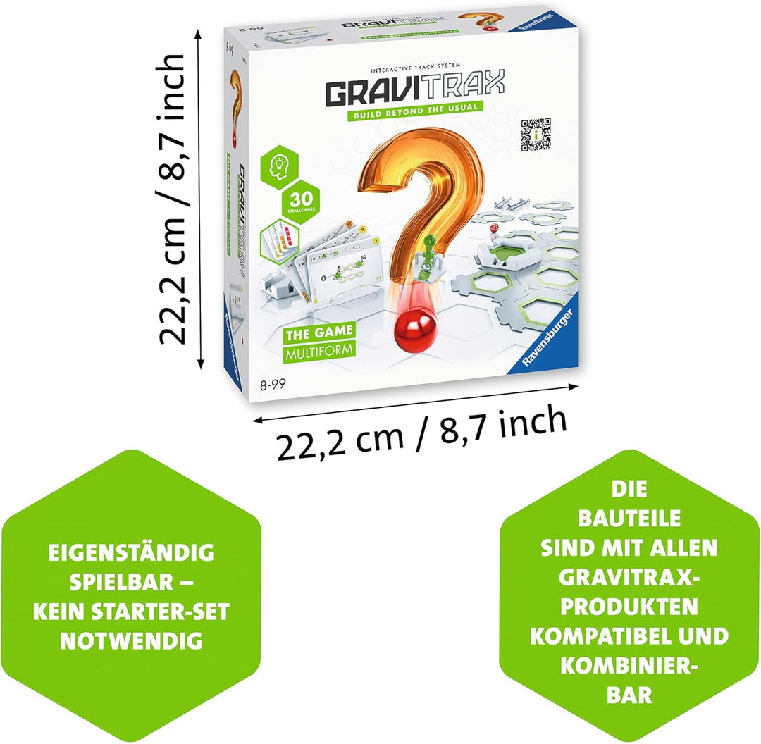 Ravensburger GraviTrax The Game Multiform - Logikspiel für Kugelbahn Fans , Konstruktionsspielzeug f